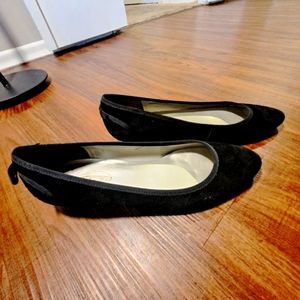 Talbots Black Edison Cap Toe flat